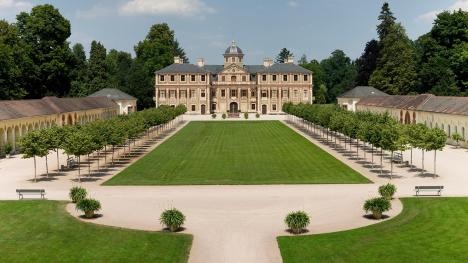 Aerial view Favorite Castle in Rastatt-Förch