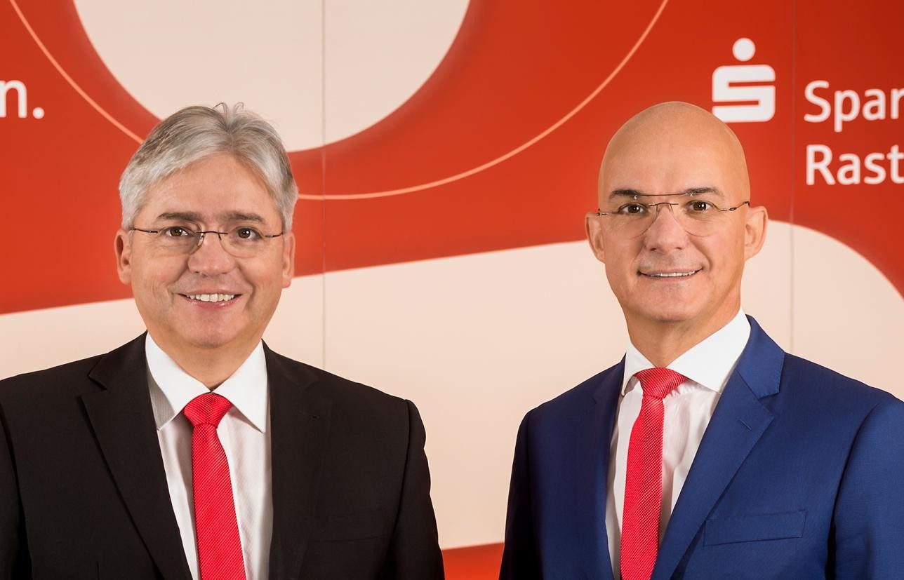 Portrait photo Ulrich Kistner, Chairman of the Board Sparkasse Rastatt-Gernsbach and Klemens Götz, Member of the Board Sparkasse Rastatt-Gernsbach