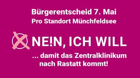 Plakat zur Kampagne Nein, ich will für den Bürgerentscheid