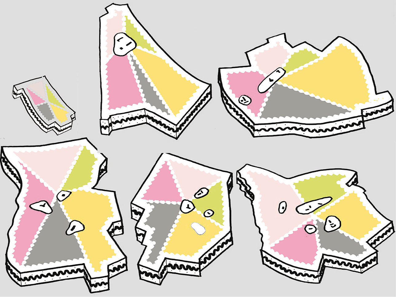 Graphic with maps of the districts in Rastatt