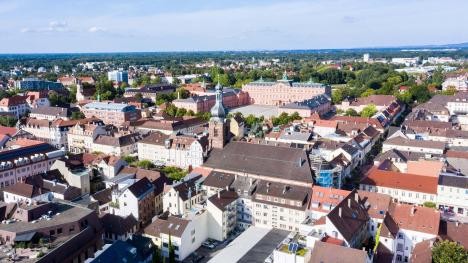 Luftaufnahme Schloss Innenstadt