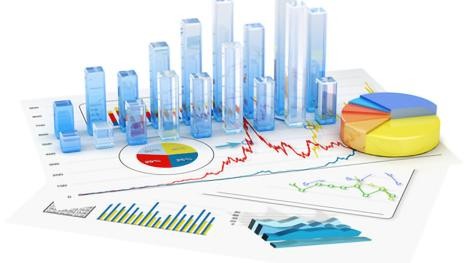 Finanzgrafik mit Diagrammen