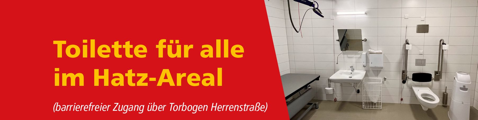 Sanitäranlagen der "Toilette für alle" gegenüber der Schlossgalerie