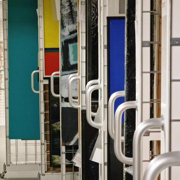 Blick ins Gemäldedepot der Städtischen Galerie Fruchthalle Blick ins Gemäldedepot der Städtischen Galerie Fruchthalle,