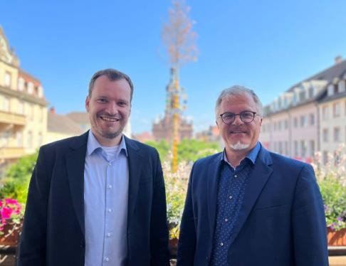 Bürgermeister Robert Stiebler und Oberbürgermeister Hans Jürgen Pütsch