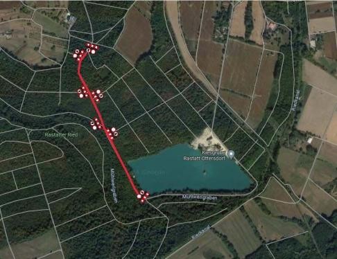 Plan der Ausgleichsmaßnahme Feldweg Ottersdorfer Oberwald