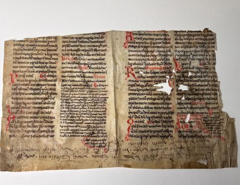 Liturgisches Fragment aus dem 14. Jahrhundert