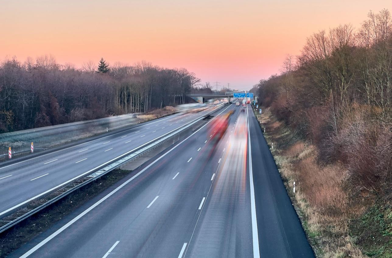 Autoroute A5 à la sortie Rastatt Nord