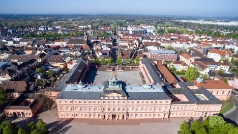 Vue aérienne du centre-ville de la ville de Rastatt