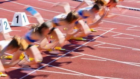 Leichtathletik, Start eines Rennens