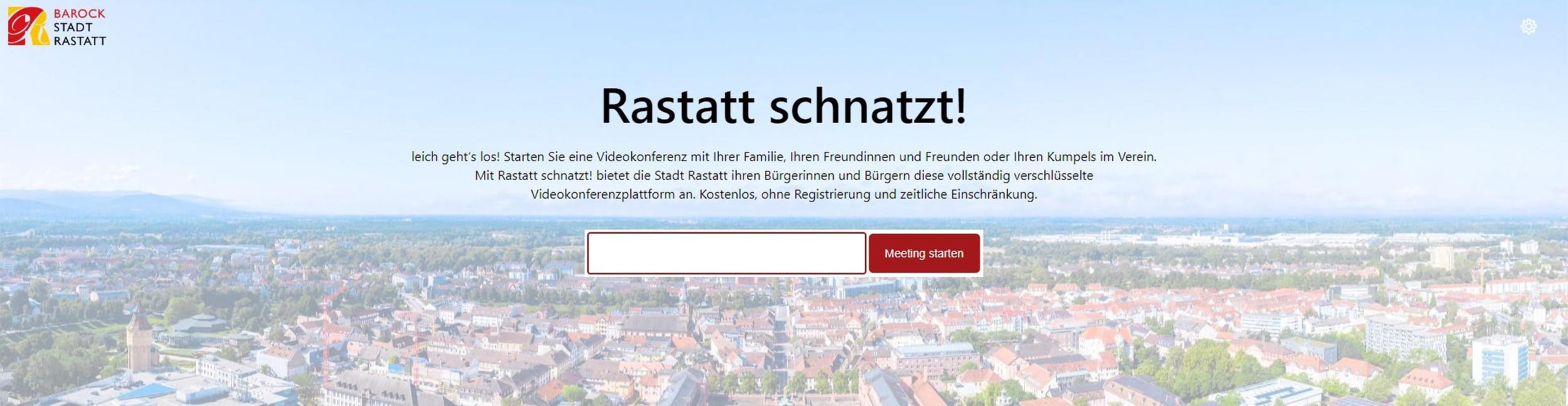 Screenshot of video conferencing platform Rastatt schnatzt