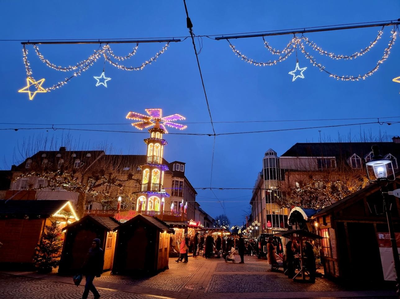 Stalls Christmas market Rastatt