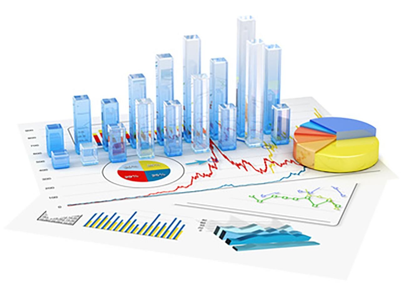 Symbolic image of statistics with bar and pie charts