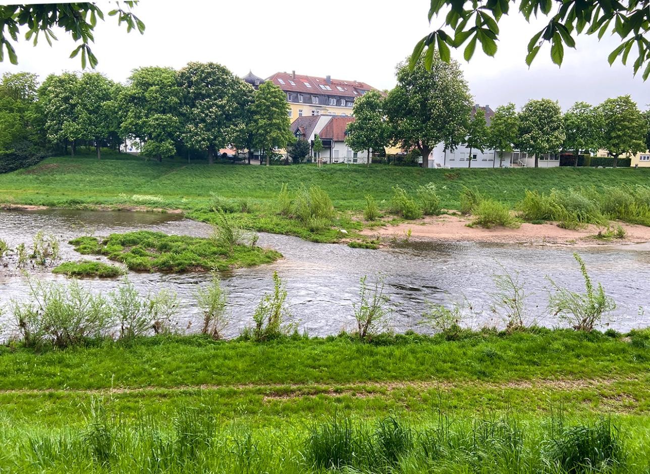 Murg Rastatt near the anchor bridge