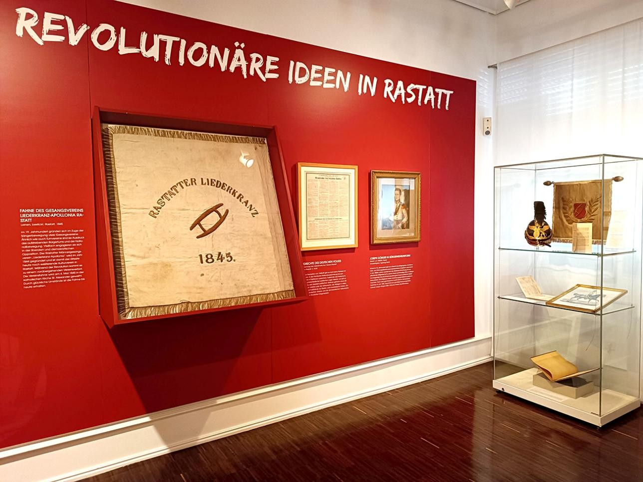 Salle du musée municipal Images de l'exposition temporaire : "Pour la liberté ! Rastatt et la révolution de 1848/49"