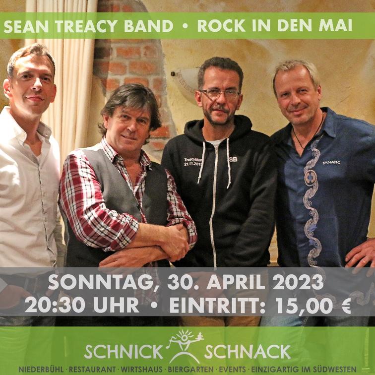 Plakat mit den Musikern der Sean Treacy Band