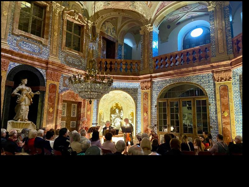 Musiker in der Sala Terrena Schloss Favorite