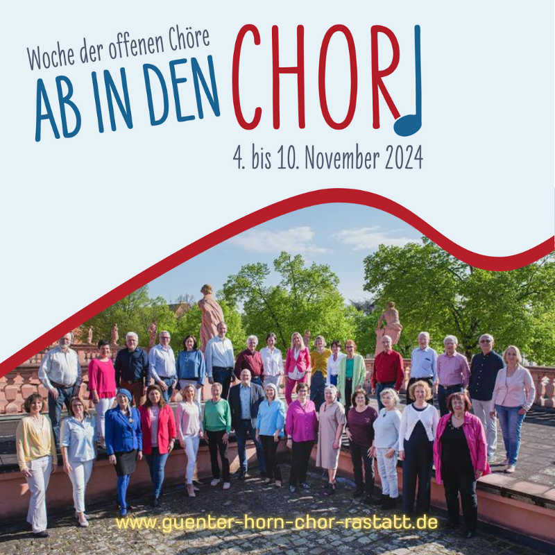 Plakat zur Veranstaltung ab in den Chor vom 4. bis 10. November