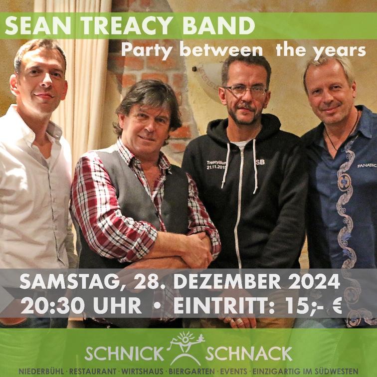 Plakat: Livemusik: Sean Treacy Band im Schnick-Schnack am 28. Dezember