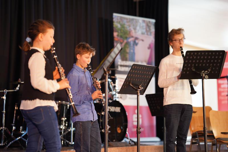 Klarinetten-Trio der Städtischen Musikschule Rastatt.