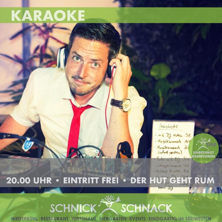 Plakat zu KARAOKE im Schnick-Schnack