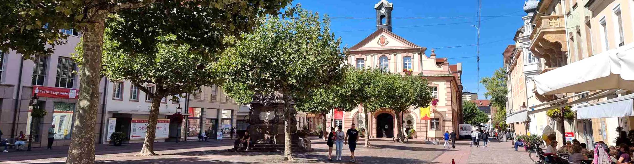 Historic town hall on the market square in Rastatt