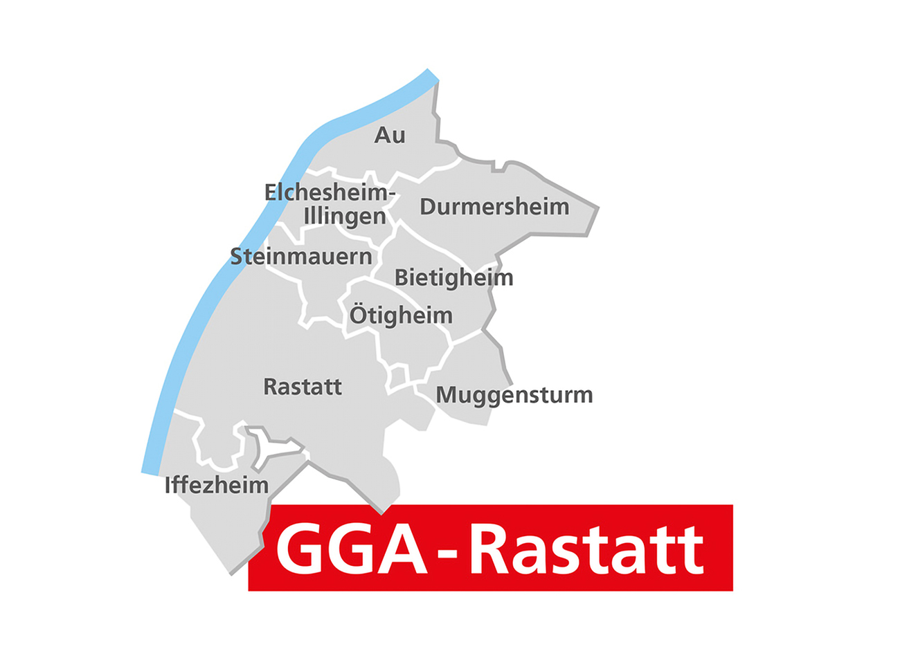 Gemeinsamer Gutachterausschuss bei der Großen Kreisstadt Rastatt (GGA-Rastatt) Karte und Logo Gemeinsamer Gutachterausschuss