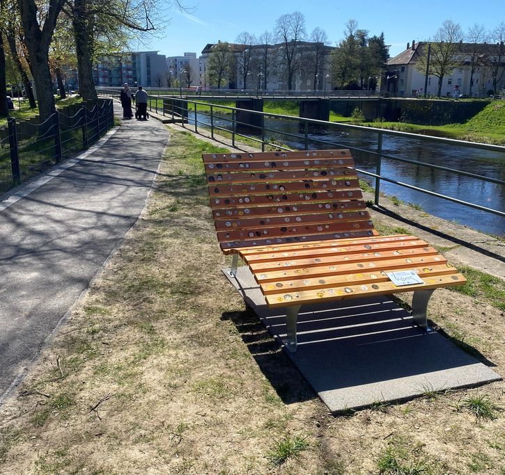 Himmelsliege auf dem frisch sanierten Murgdamm 